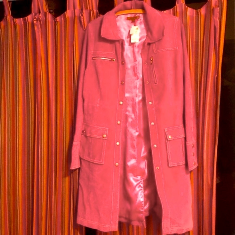 Vintage Arden B Brand new  Pink suede coat
